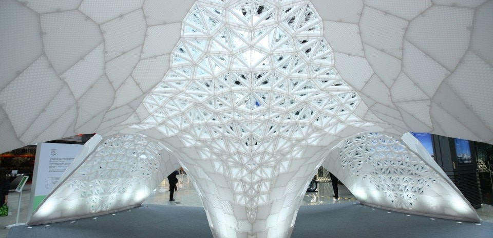 Laboratory for Creative Design, Vulcan. View of the installatio at Parkview Green, Beijing