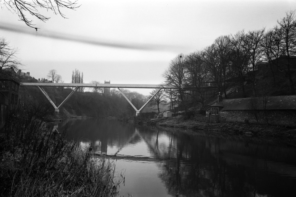 View of Kingsgate Bridge, 1963. Reproduced by permission of Durham University Library