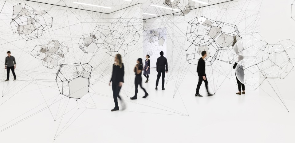 Tomás Saraceno: Stillness in Motion—Cloud Cities, installation view at the San Francisco Museum of Modern Art, 2016. Photo: Katherine Du Tiel