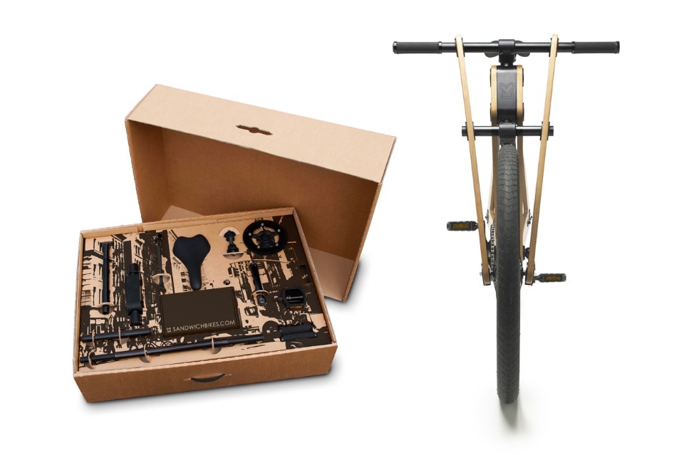 Pedalfactory BV, Sandwichbike in Box. Do-it-yourself-Bausatz, Holz-Bike