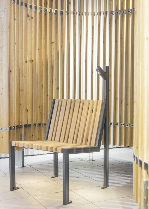 Malin Bosdotter, Urtrevlig outdoor bench with integrated led lighting.