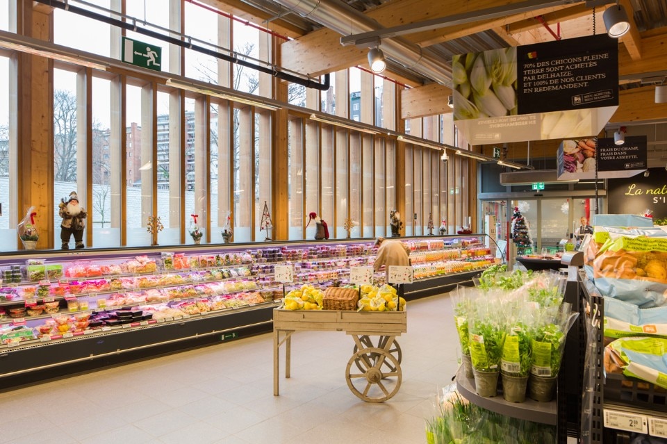 MDW Architecture & H+G Architects, Supermarket in Liége, Belgium, 2015