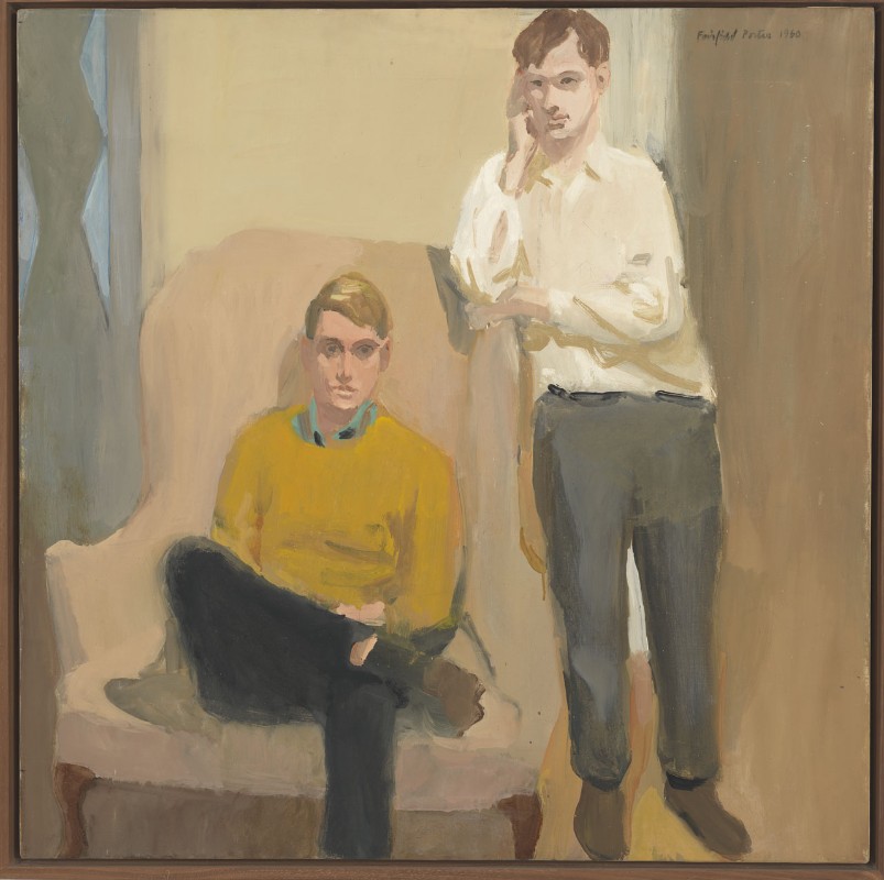Fairfield Porter (1907–1975), <i>Portrait of Ted Carey and Andy Warhol</i>, 1960