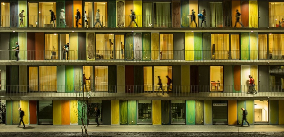 Richter Dahl Rocha & Associés, EPFL Quartier Nord, Residência de estudantes, Ecubiens, Suiça