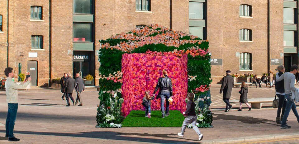 Bloomon installation in Granary Square, Designjunction, London, 2017