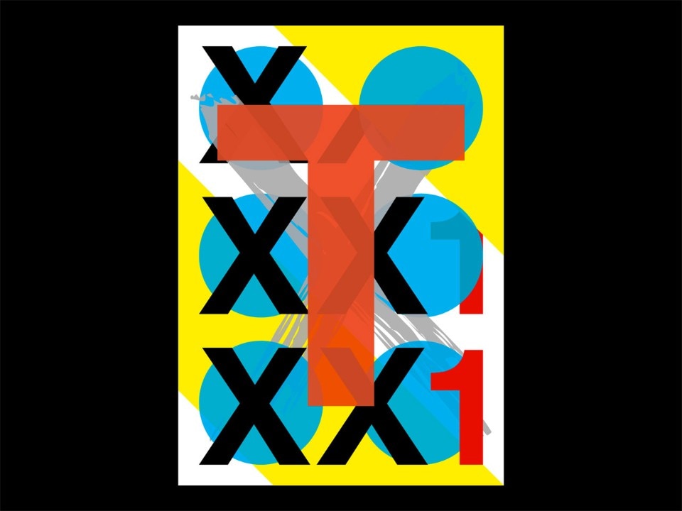 logo e manifesto della XX1T disegnato da Giorgio Camuffo