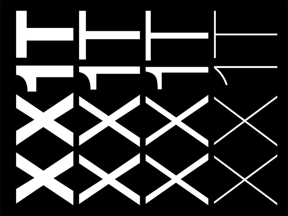 logo e manifesto della XX1T disegnato da Giorgio Camuffo