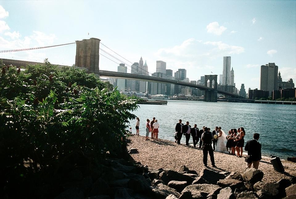 This former junkyard has become a place for newlyweds to get their photos taken, foot of the Manhattan Bridge, Brooklyn, 2010.