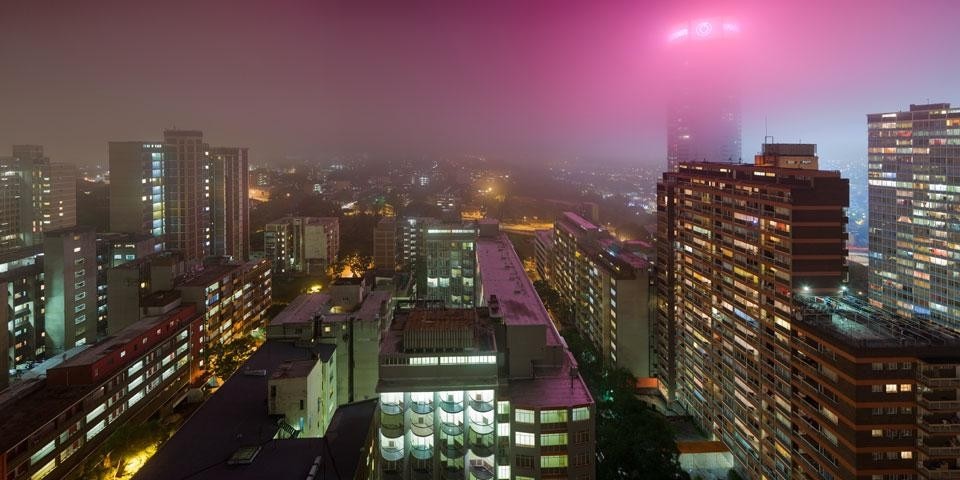 Leon Krige, <em>(In)visible city revisited</em>. Top: Pretoria street. Above: East Fog 
