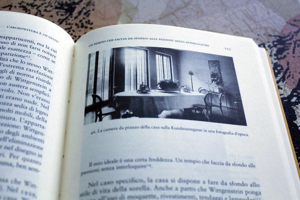 Interior pages from <i>Interior pages from Architecture is a Gesture: Ludwig Wittgenstein, architect.</i> The dining room in a vintage photograph of the Kundmanngasse house.