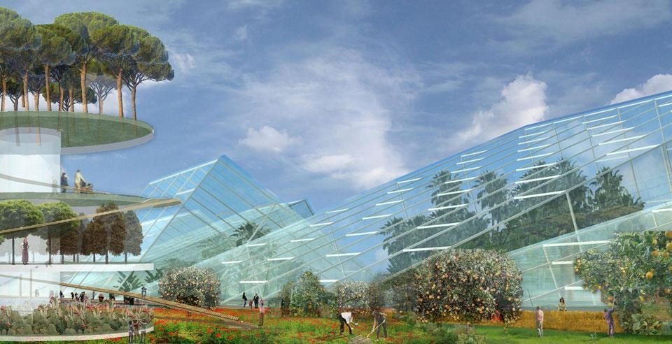 Il progetto per l’Expo 2015 è il modello di una nuova agricoltura di prossimità che cinge i bordi di Milano. Un immenso orto botanico planetario, e una grande area di produzione agroalimentare che produce cibo per una metropoli cosmopolita.