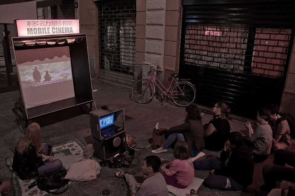 Cinema mobile a Chinatown