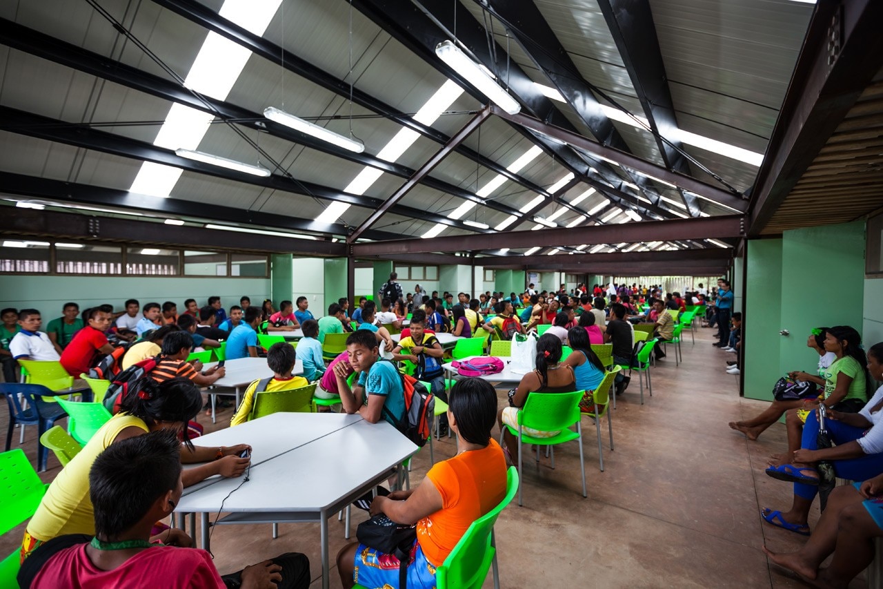 plan:b arquitectos, Institución Educativa Embera Atrato Medio, Antioquia, Colombia.