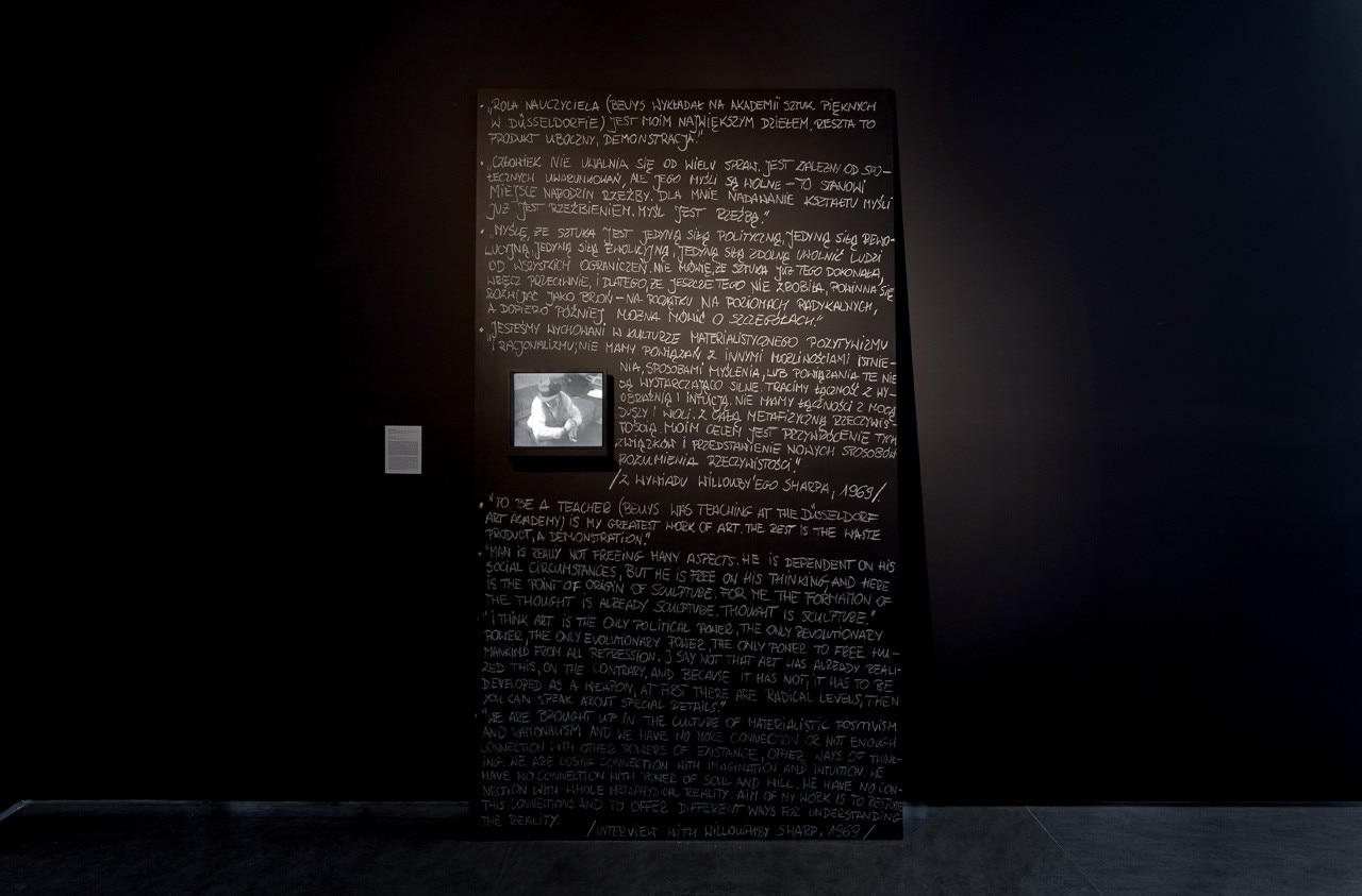 Joseph Beuys, <i>Willoughby Sharp Videoviews Joseph Beuys</i>, 1973, installation view