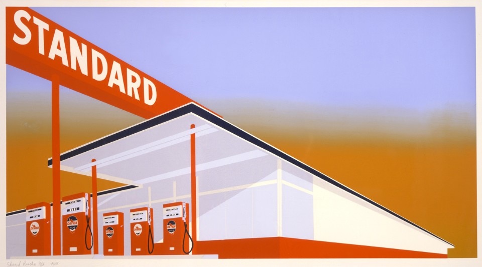 Ed Ruscha, Standard Station, Mocha Standard, Cheese Mold Standard with Olive, and Double Standard, 1969