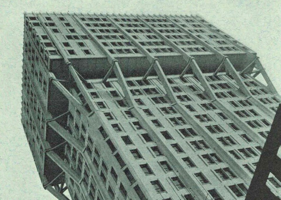 BBPR, Torre Velasca, Milano, 1951-1958. Da Domus 378, maggio 1961