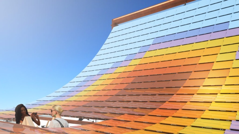Pannelli solari di V8 Architects + Marjan van Aubel Studio in collaborazione con Kamaleon Solar