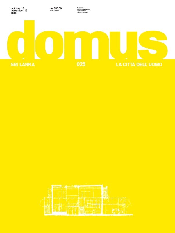 Domus Sri Lanka, October–November 2016, cover