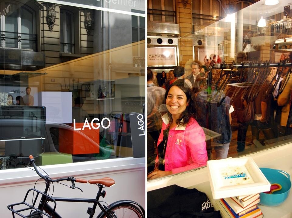 Due immagini del nuovo LagoStore che ha inaugurato il 6 settembre scorso in rue de Clèry 8 a Parigi.