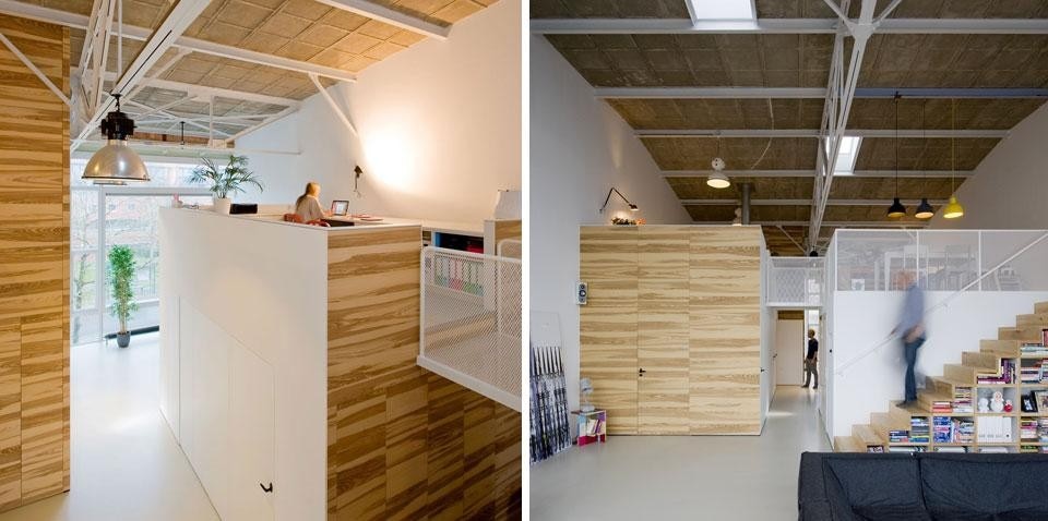 Marc Koehler Architects, <i>House like a village</i>, il livello superiore, concepito come un tetto terrazza, garantisce un livello maggiore di privacy rispetto all'<i>open space</i> sottostante