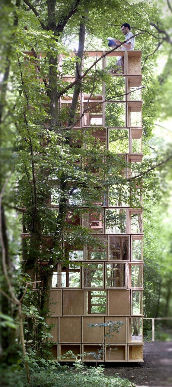 CLP Architectes, padiglione osservatorio in legno, Muttersholtz, Francia 2012