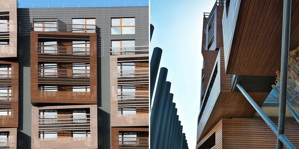Ofis, Basket Apartments, Casa dello studente con 192 monolocali, Parigi, Francia 2012.