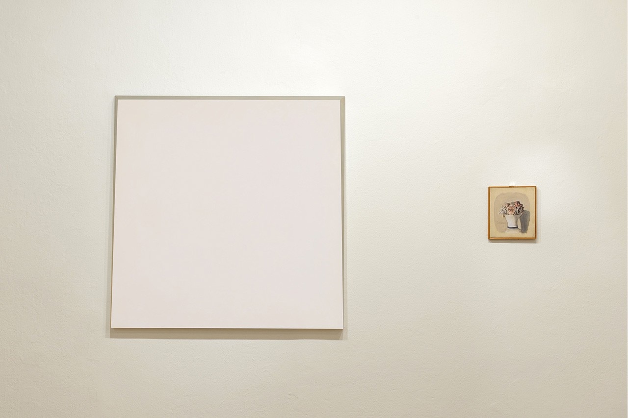 Ettore Spalletti Giorgio Morandi, veduta della mostra alla Galleria d'Arte Maggiore