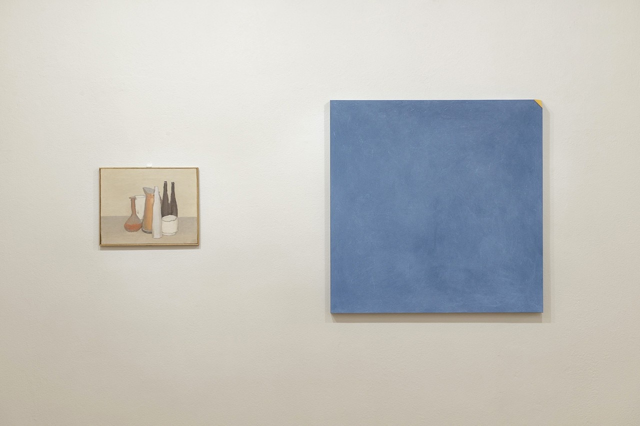 Ettore Spalletti Giorgio Morandi, veduta della mostra alla Galleria d'Arte Maggiore