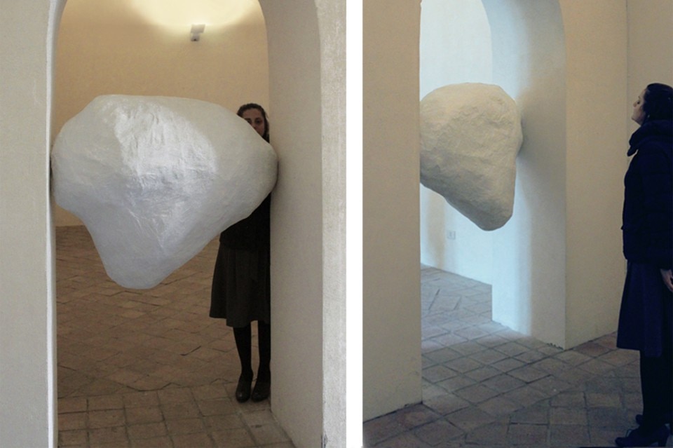 Leila Mirzakhani, Pietra, installazione, Ciac  Gennazzano, 2014