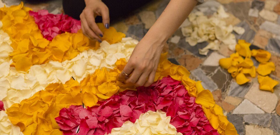 Chadni Kabra, Flower Carpet. Fabrica per Airbnb, Housewarming, Palazzo Crespi. 