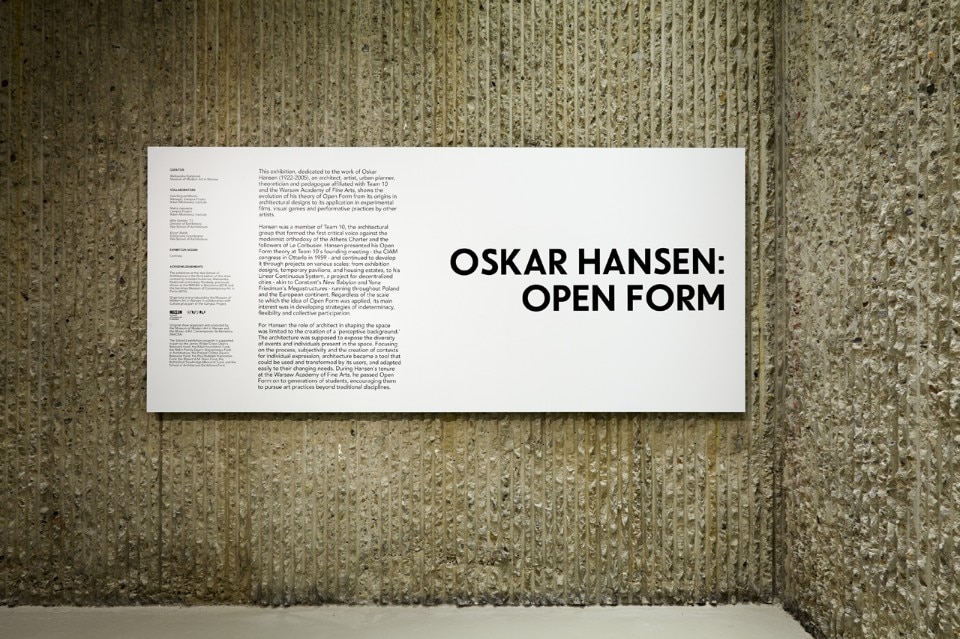 "Oskar Hansen: Open Form", mostra alla Yale School of Architecture, New Haven, 2016