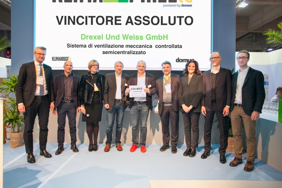 Drexel Und Weiss GmbH è il primo premio del Klimahouse Prize con un "Sistema di ventilazione meccanica controllata semicentralizzato"