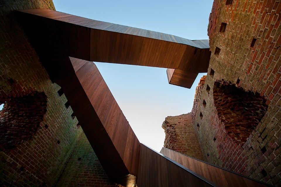 MAP Architects, Kalø Tower Visitor Access, Rønde, Denmark, 2016. Photo Bjørn Pierri Enevoldsen