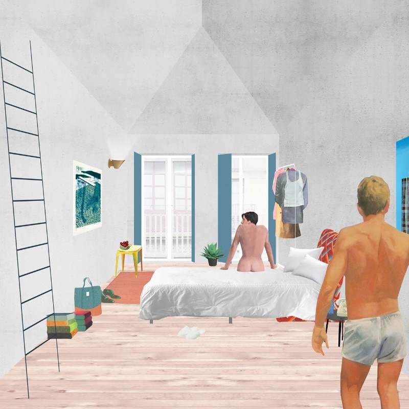 Fala Atelier, Building with Three Apartments, collage digitale, Oporto, Portogallo, 2015