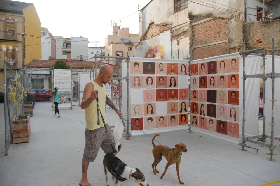 Identity Flows, veduta dell'installazione all'Upho Festival, Malaga, 2016