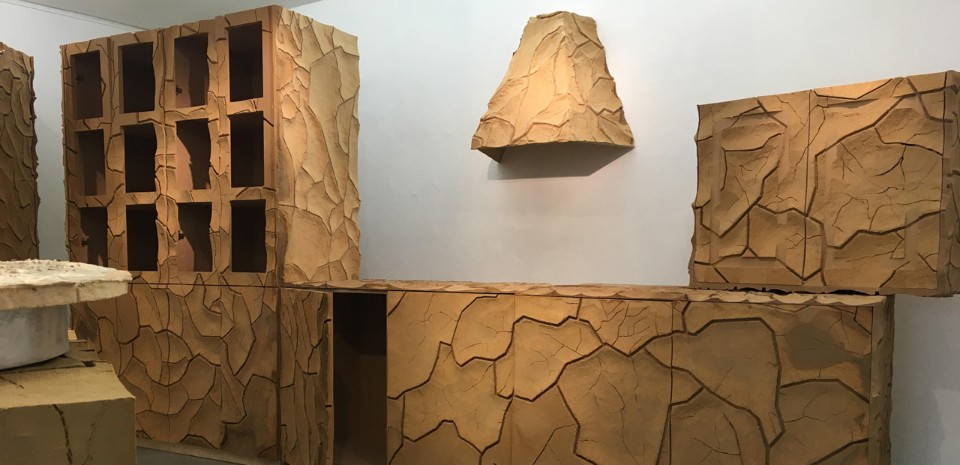 Gal Weinstein, <i>Untitled</i>, installation, wood, mdf, variable dimensions, 2016. Courtesy Galleria Riccardo Crespi and the artist