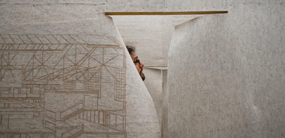 "Et sted å være – A place to be", veduta della mostra, Nasjonalmuseet – Arkitektur, Oslo, 2017