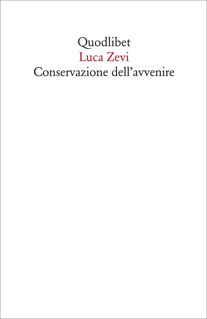 Copertina di <i>Conservazione dell'avvenire. Il progetto oltre gli abusi di identità e memoria</i>, Luca Zevi, Quodlibet, Macerata 2011