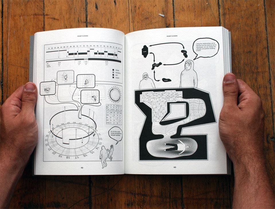 Jimenez Lai, <em>Citizens of No Place. An Architectural Graphic Novel</em>, Princeton Architectural Press</a>, New York, 2012. Dettaglio pagine interne