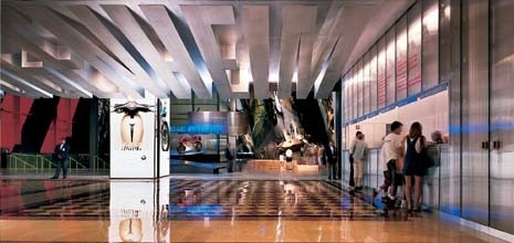 The Guggenheim collides with the Venetian casino. Koolhaas’s architecture attempts to provide a sense of distance between the two. Photography by Michael Moran

