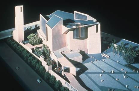José Rafael Moneo, View of a model of Cathedral of Our Lady of the Angels. Photo courtesy Rafael Moneo Arquitecto José Rafael Moneo, View of a model of Cathedral of Our Lady of the Angels. Photo courtesy Rafael Moneo Arquitecto