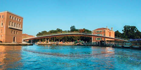 The new bridge in Venice, by Santiago Calatrava, to link the car park at the Piazzale Roma and the railway station. Photo courtesy Venice City Council The new bridge in Venice, by Santiago Calatrava, to link the car park at the Piazzale Roma and the railway station. Photo courtesy Venice City Council