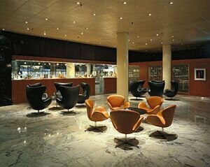 Radisson SAS Royal Hotel lobby, Copenhagen. Photo by Kim Ahm