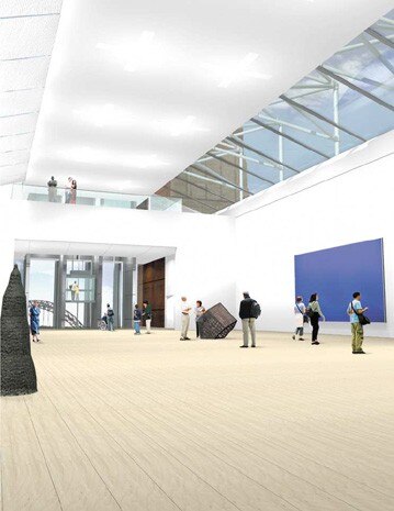 Inside, 3000 square metres of floorspace with five different art galleries, studios for artists, multimedia workshops, a cinema, a library and an archive, as well as three bar restaurants