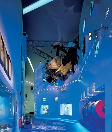 The exhibition displays are not by Libeskind but they respect his architectural intentions
