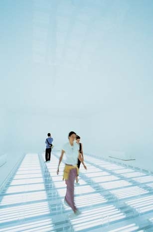 The Swiss required visitors to put on protective footwear to keep their vision of high-altitude life pristine. Photography by Phil Sayer 
