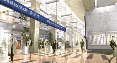 The atrium of the ticket office will be cleaned up and treated as an urban piazza, for concerts, exhibitions, meetings, temporary use