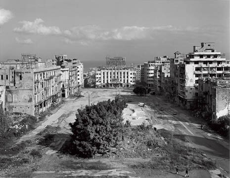 Martyrs Square, once the heart of the city and now overlooking the sea, was the front line during the civil war. The Green Line marking Christian from Moslem Beirut ran right through it, leaving it in ruins
