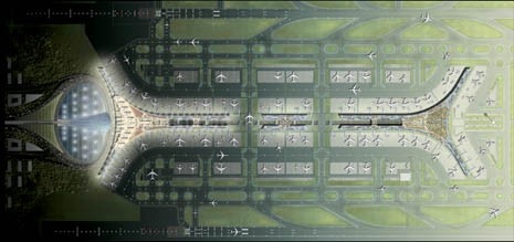 New airport terminal, Norman Foster. Foster and Partners are competing for the design of a new terminal to expand the capacity of Beijing’s airport in time for the Olympics