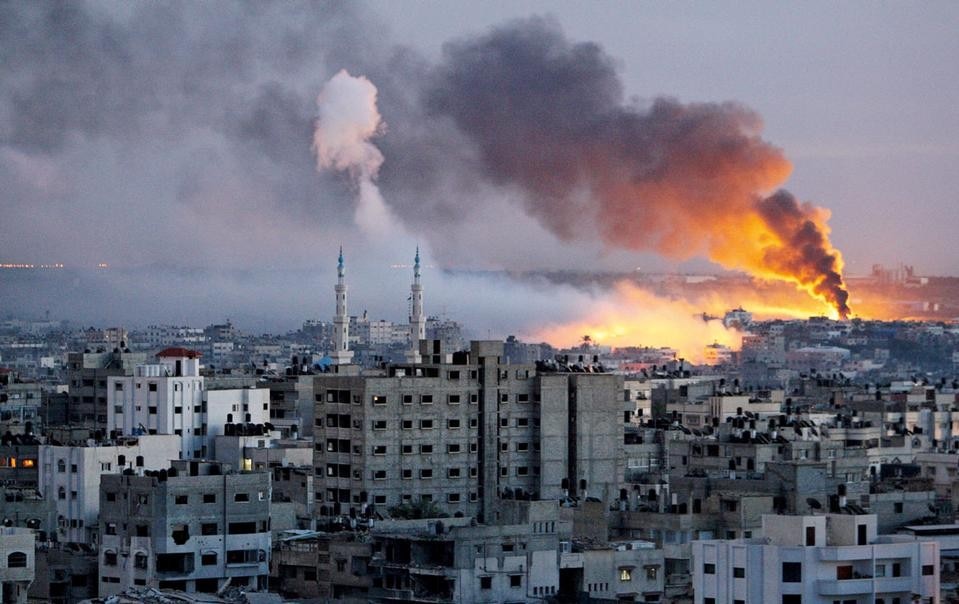 Gaza City
during the current
Israeli-Palistinian conflict
